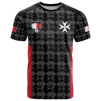 Custom Malta Football Jersey Go Champions T-Shirt Black Style Graphic Tee