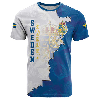 Personalized Kingdom of Sweden Coat of arms T-Shirt Graphic Tee