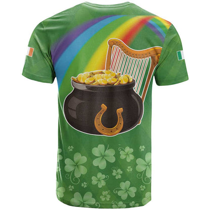 Celtic Harp Shamrock Republic of Ireland T-Shirt Graphic Tee