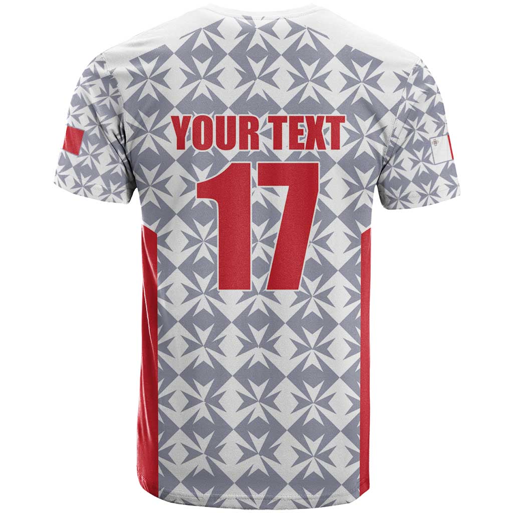 Custom Malta Football Jersey Go Champions T-Shirt White Style Graphic Tee