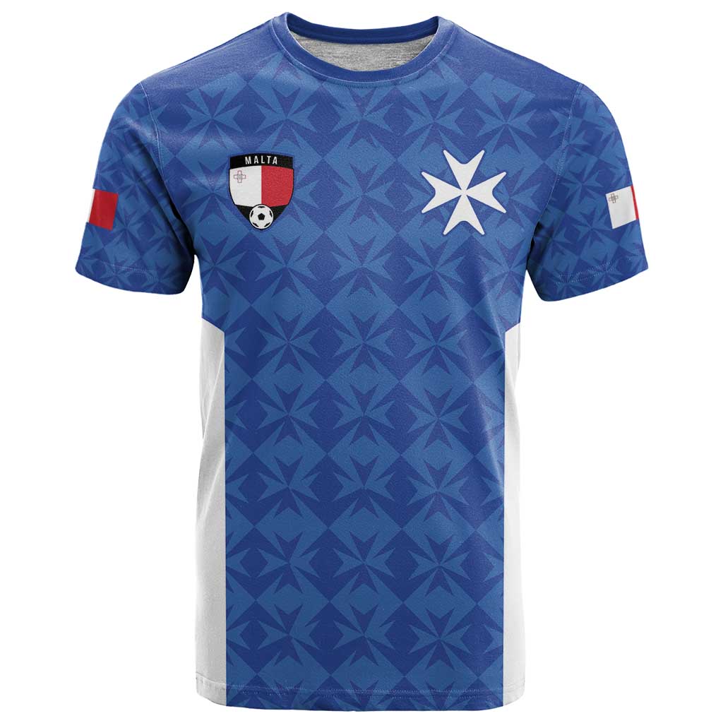 Custom Malta Football Jersey Go Champions T-Shirt Blue Style Graphic Tee