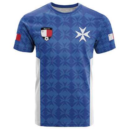 Custom Malta Football Jersey Go Champions T-Shirt Blue Style Graphic Tee