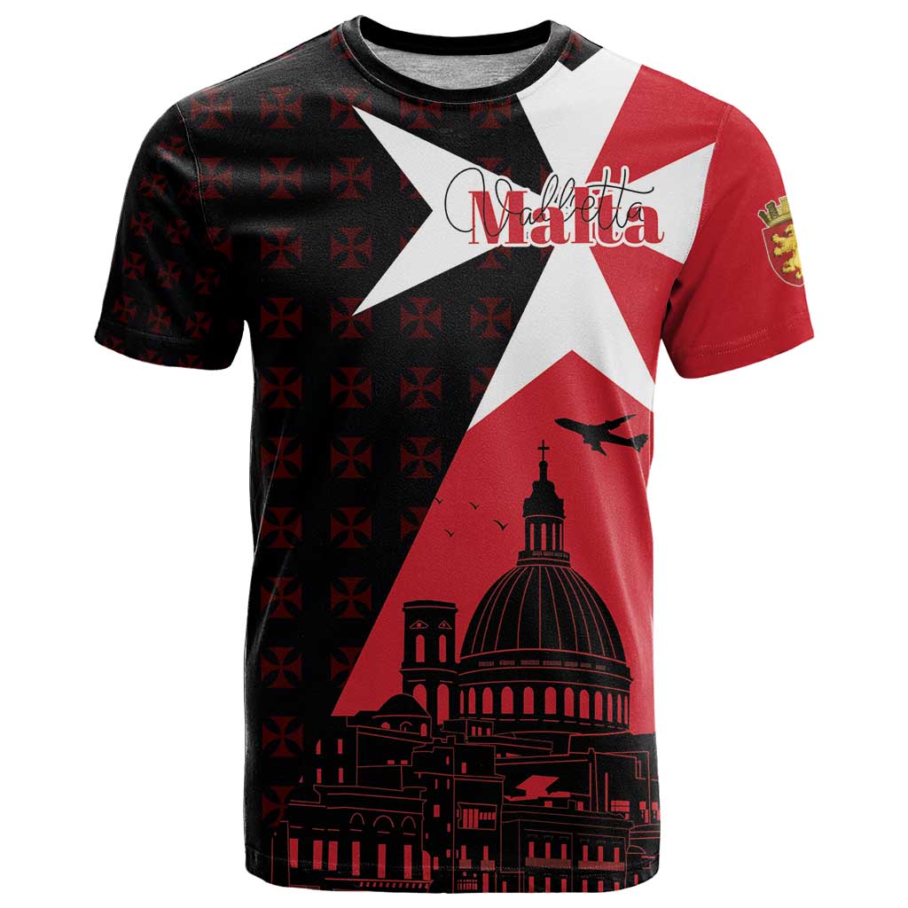 Malta Cross With Valletta Capital T-Shirt Scenery in Velletta Capital Graphic Tee