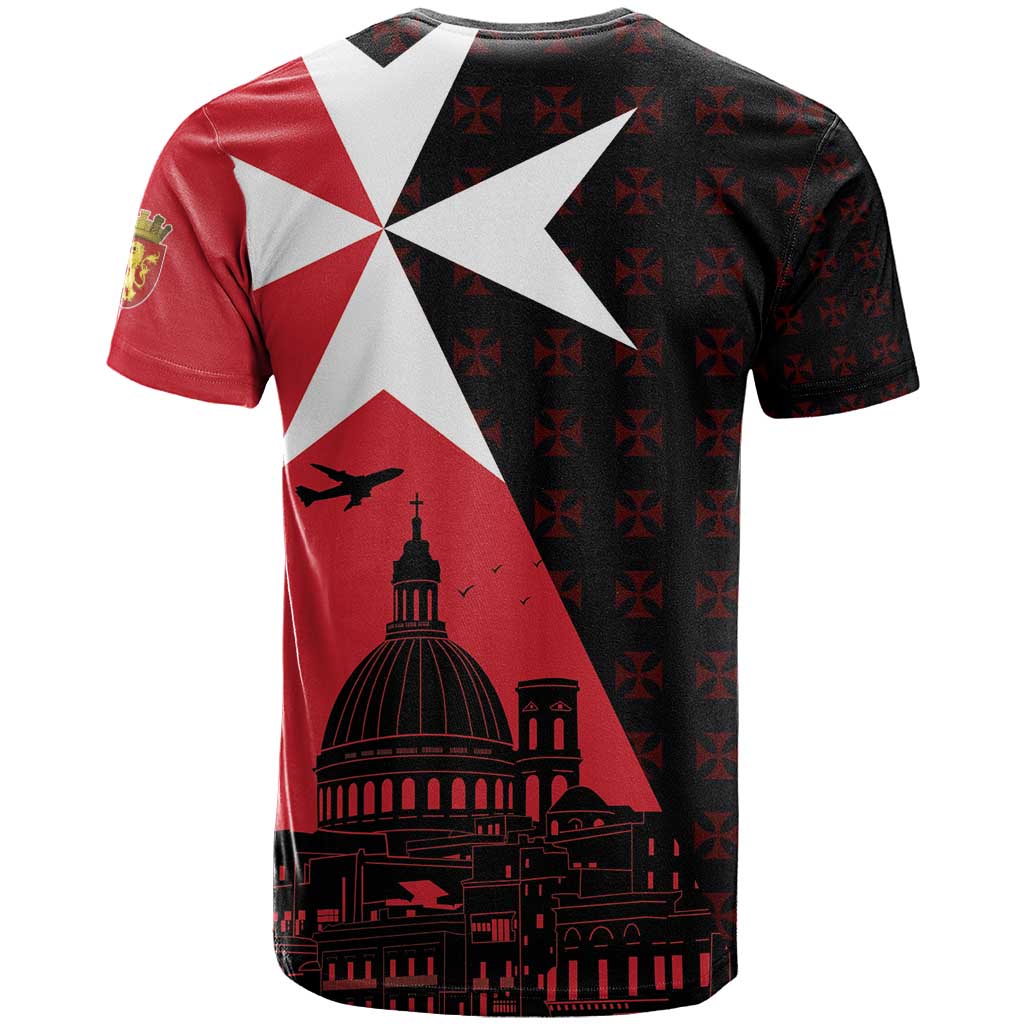Malta Cross With Valletta Capital T-Shirt Scenery in Velletta Capital Graphic Tee