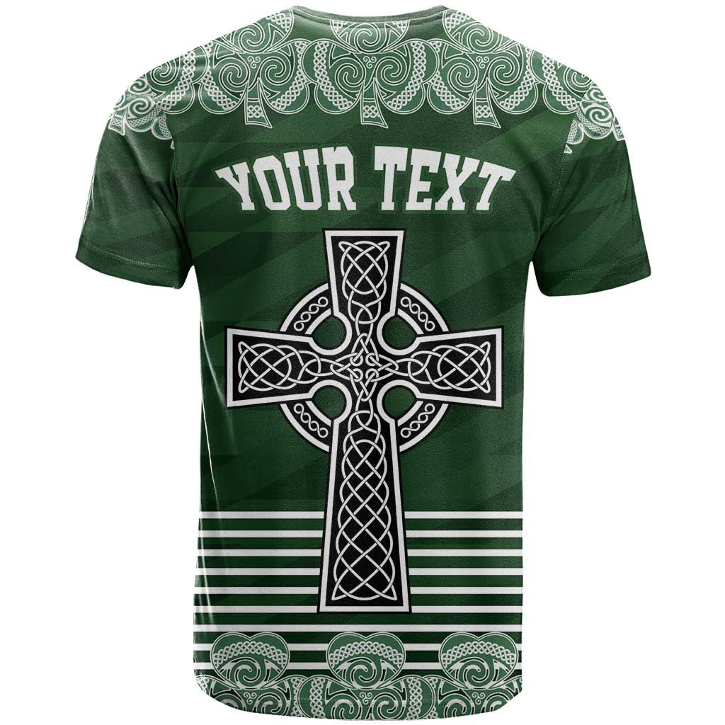 Personalized Celtic Cross Shamrock Ireland T-Shirt Celtic Knot with Shamrock Graphic Tee