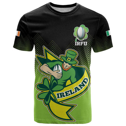 Custom Ireland Rugby Go Champions T-Shirt Irish Shamrock Graphic Tee