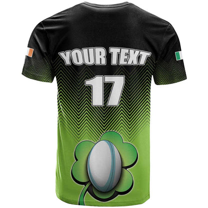 Custom Ireland Rugby Go Champions T-Shirt Irish Shamrock Graphic Tee