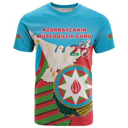 Azerbaijan Independence Day T-Shirt Mustəqillik Gunu Graphic Tee