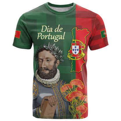 Portugal Day 10th June T-Shirt Luis de Camoes Dia da Portugal Graphic Tee
