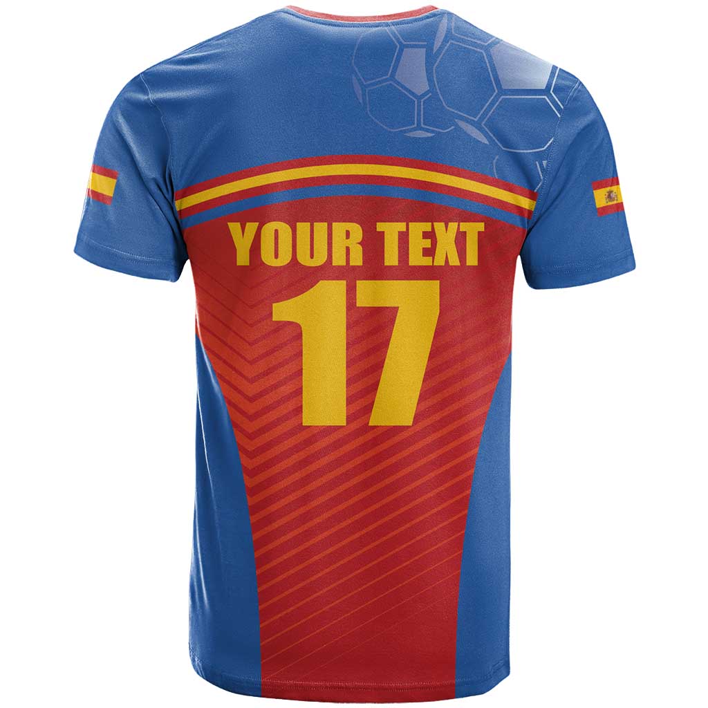 Custom Spain Football Go Champions T-Shirt Sporty Style with Bull Mascot Graphic Tee
