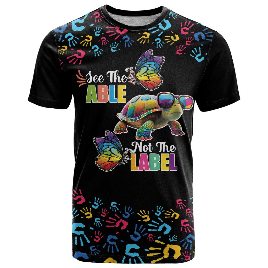 Autism Awareness Month Neurodiversity T-Shirt 2nd April See The Able Not The Label Graphic Tee