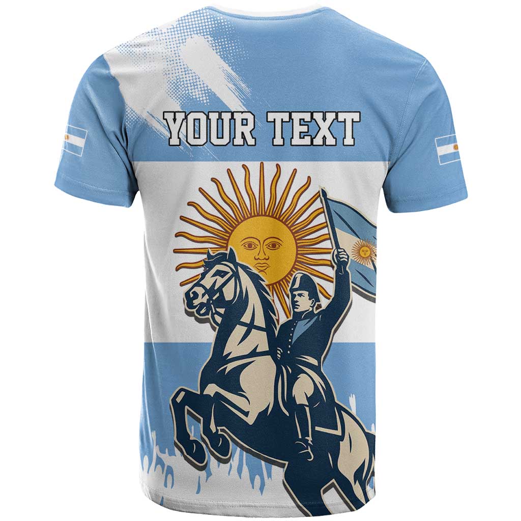 Personalized Argentina Flag Day 20th June T-Shirt Manuel Belgrano Graphic Tee