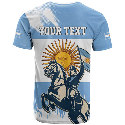 Personalized Argentina Flag Day 20th June T-Shirt Manuel Belgrano Graphic Tee