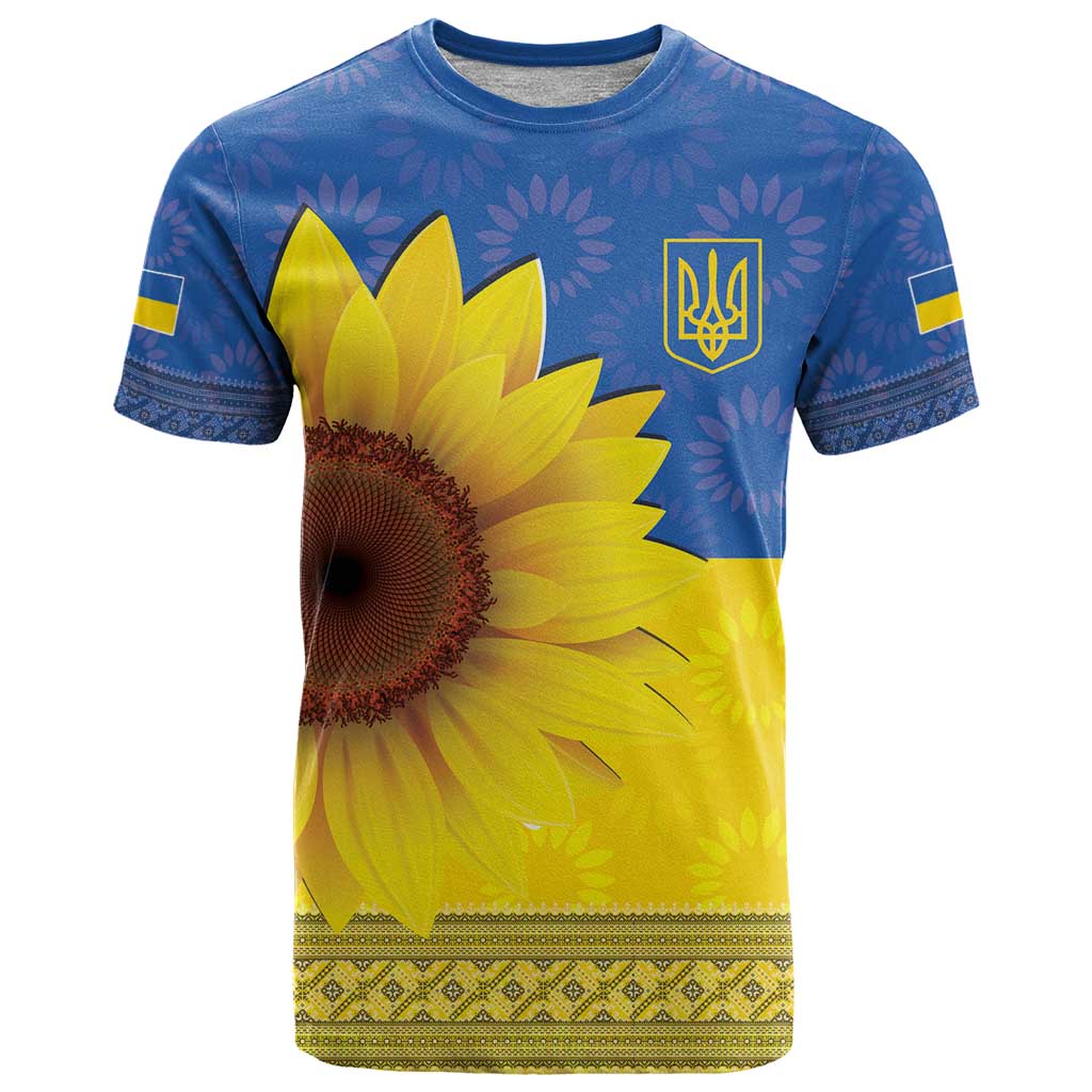 Ukraine National Flag Day T-Shirt 23 August with Sunflower Graphic Tee