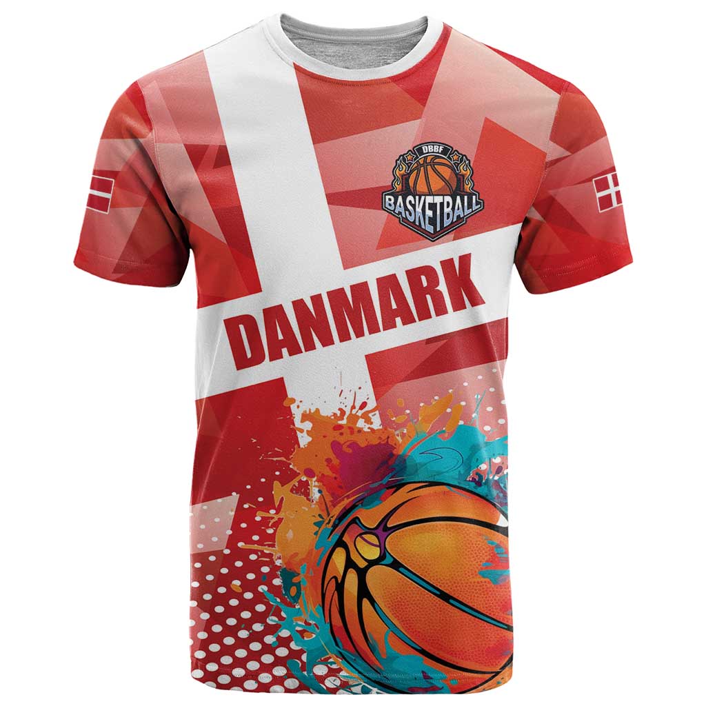 Custom Danmark Basketball Go Champions T-Shirt Sporty Style Graphic Tee