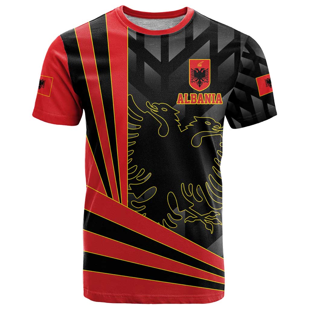 Custom Albania Football We are Champions T-Shirt Sporty Style with The Double-headed eagle Graphic Tee