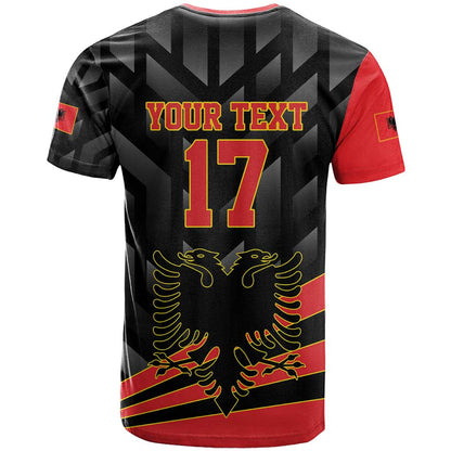 Custom Albania Football We are Champions T-Shirt Sporty Style with The Double-headed eagle Graphic Tee