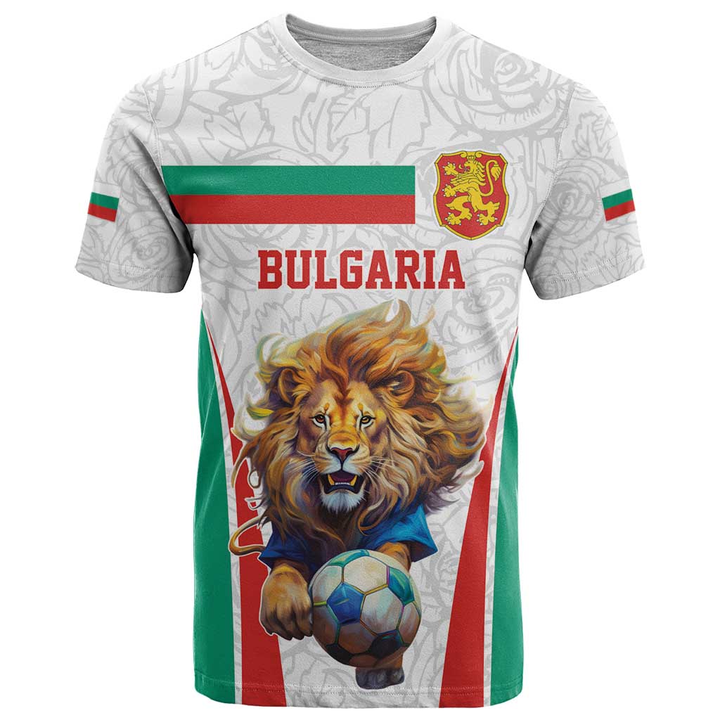Custom Bulgaria Football We are Champions T-Shirt Sporty Style with Lion Mascot Graphic Tee