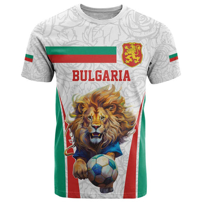 Custom Bulgaria Football We are Champions T-Shirt Sporty Style with Lion Mascot Graphic Tee