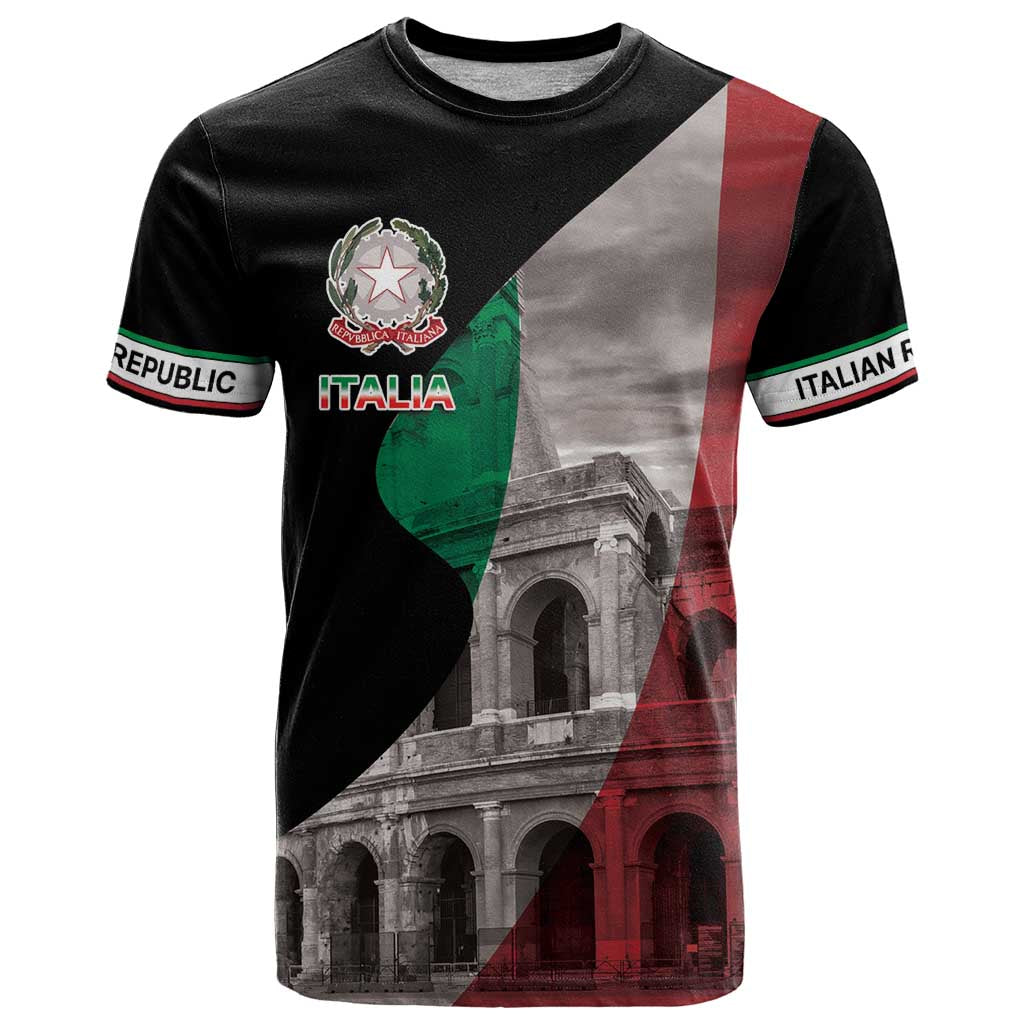 Italian Republic The Pantheon T-Shirt Emblema della Repubblica Italiana Graphic Tee