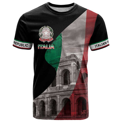 Italian Republic The Pantheon T-Shirt Emblema della Repubblica Italiana Graphic Tee