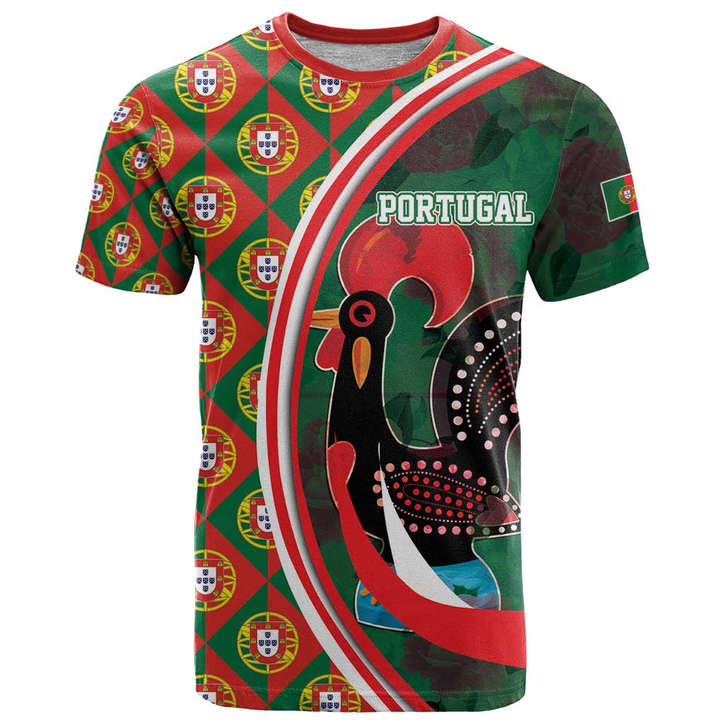 Personalized Portugal Rooster of Barcelos T-Shirt Portuguese Flag Graphic Tee