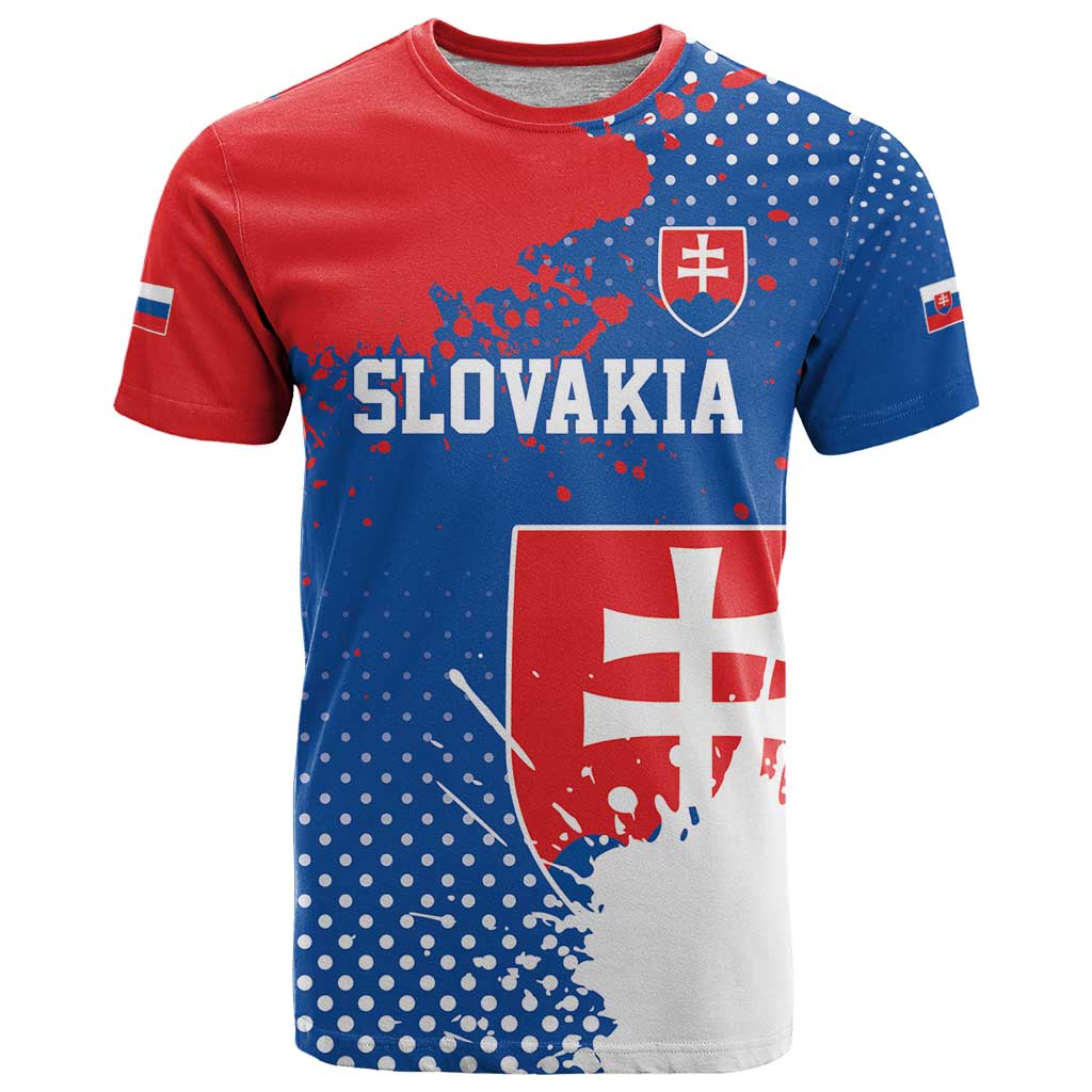 Personalized Slovakia Coat of Arms T-Shirt Map Flag Style Graphic Tee