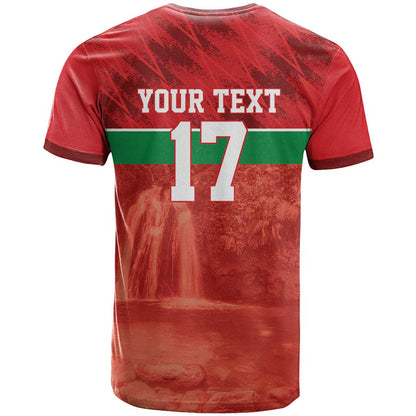 Custom Guadeloupe Football T-Shirt Basse Terre Red Style Graphic Tee