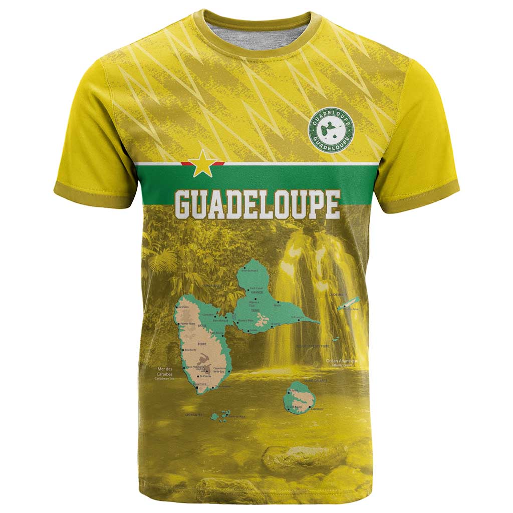 Custom Guadeloupe Football T-Shirt Basse Terre Yellow Style Graphic Tee