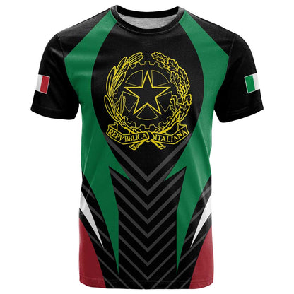 Italian Republic T-Shirt Simple Coat of Arms Graphic Tee