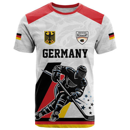 Custom Germany Ice Hockey T-Shirt Retro Jersey Graphic Tee