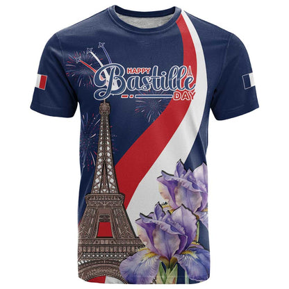 Personalized France Bastille Day T-Shirt Le 14 Juillet Graphic Tee