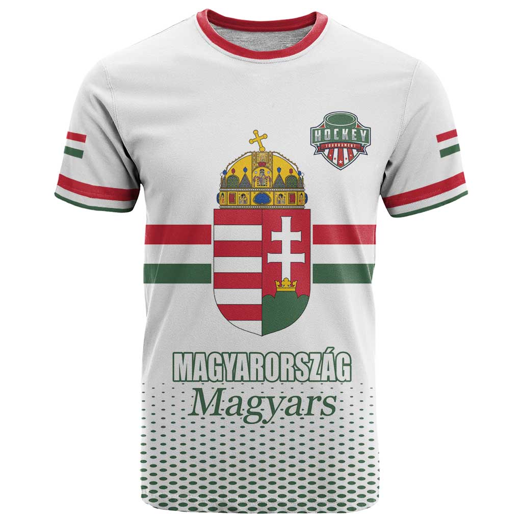 Custom Hungary Ice Hockey T-Shirt White Style Come on Magyars Graphic Tee