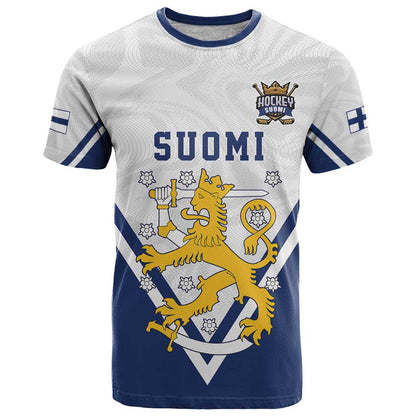 Custom Finland Ice Hockey We are Champions T-Shirt Sporty Style Come on Leijonat Graphic Tee
