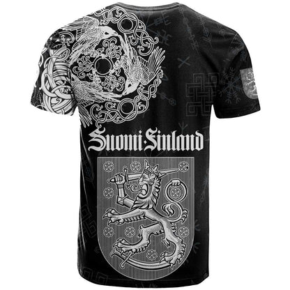 Finland Vikings Culture T-Shirt Suomi Viking Ships Graphic Tee