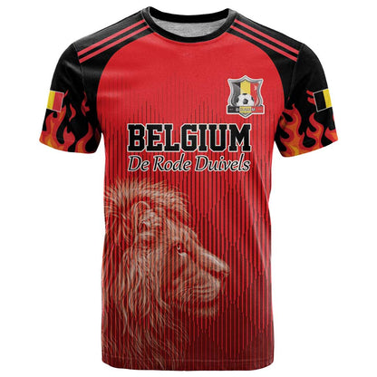 Custom Belgium Football We are Champions T-Shirt Red Style Come on De Rode Duivels Graphic Tee