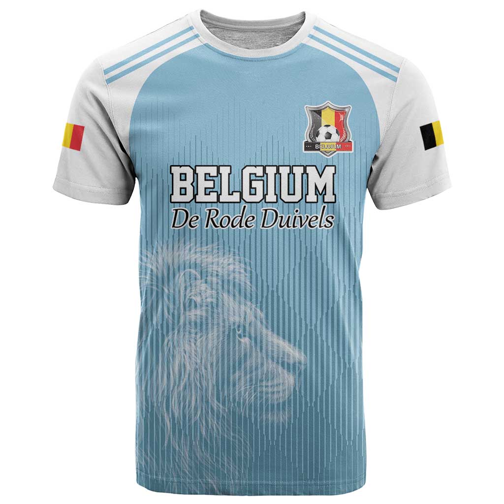 Custom Belgium Football We are Champions T-Shirt Blue Style Come on De Rode Duivels Graphic Tee