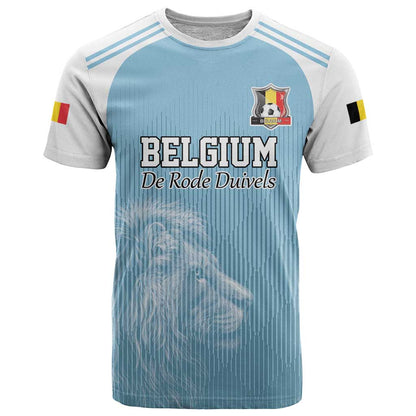 Custom Belgium Football We are Champions T-Shirt Blue Style Come on De Rode Duivels Graphic Tee
