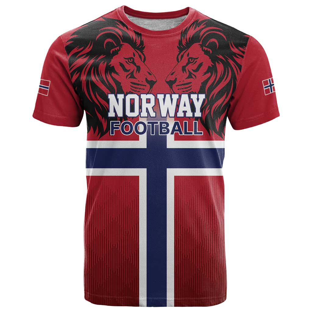 Custom Norway Football T-Shirt Lion Sporty Style Graphic Tee