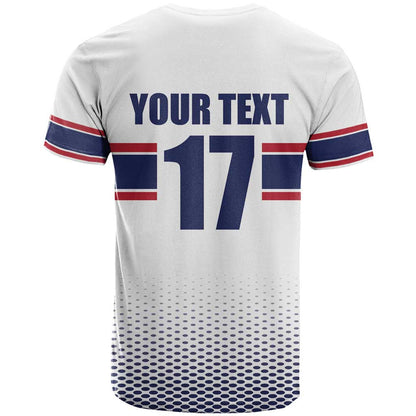 Norway Ice Hockey Custom T-Shirt Norge Polar Bears White Style Graphic Tee