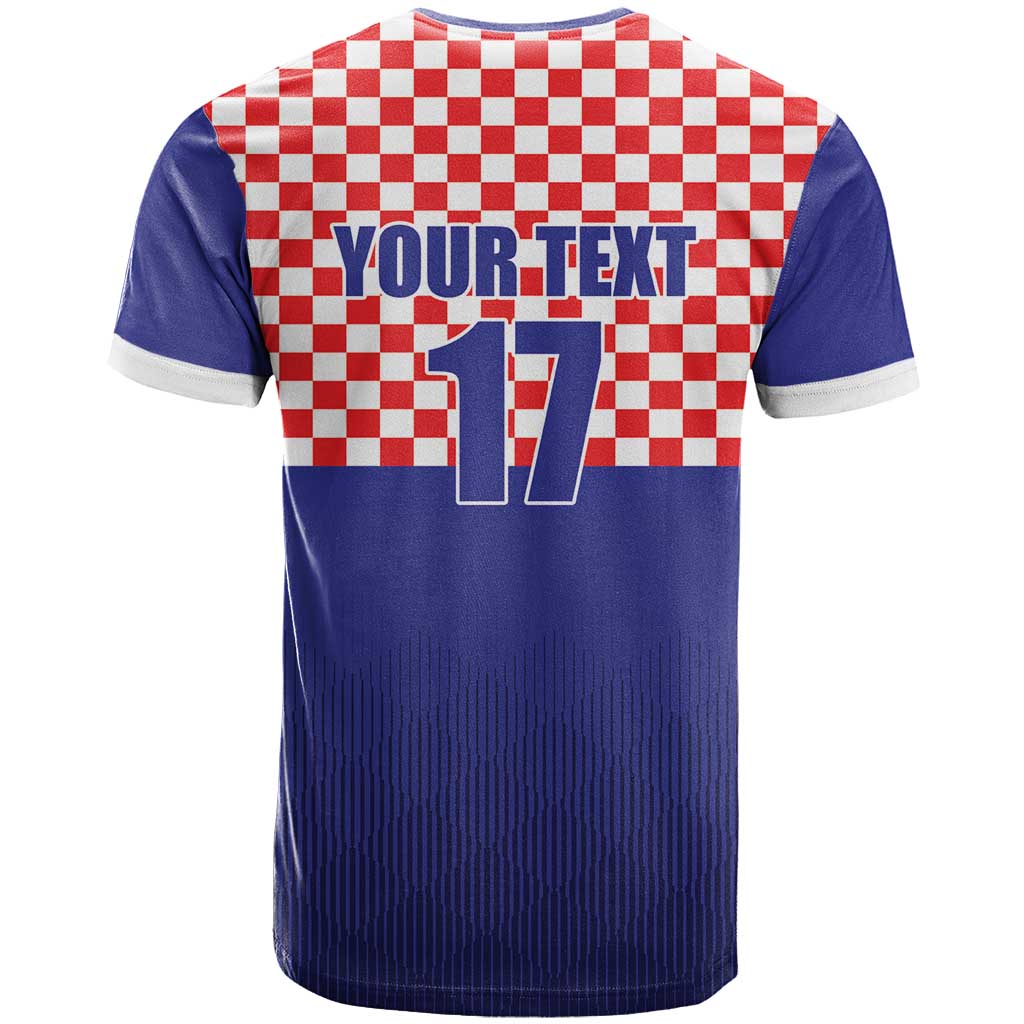 Custom Croatia Football T-Shirt Sporty Style Graphic Tee