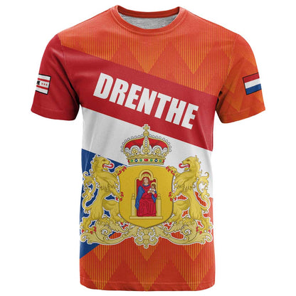 Netherlands Drenthe Province Personalized T-Shirt Flag of Drenthe Graphic Tee