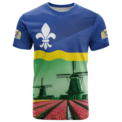 Netherlands Flevoland Province T-Shirt Flag Style Graphic Tee