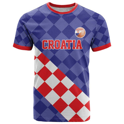 Custom Croatia Basketball T-Shirt Sporty Style Graphic Tee