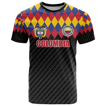 Custom Colombia Football T-Shirt Retro Black Style Graphic Tee