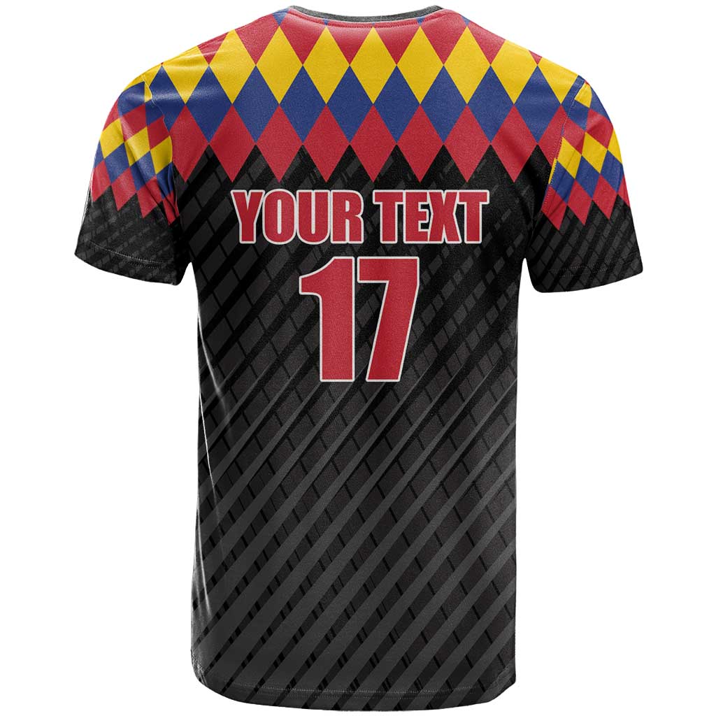 Custom Colombia Football T-Shirt Retro Black Style Graphic Tee