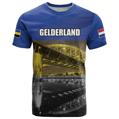 Netherlands Gelderland Province T-Shirt Flag Style Graphic Tee