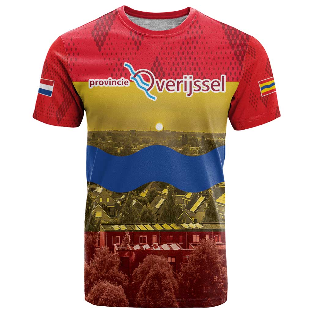 Netherlands Overijssel Province T-Shirt Flag Style Graphic Tee