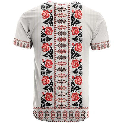 Romanian Traditional Pattern with Martenitsa T-Shirt Happy Martisor Day 1 March Graphic Tee
