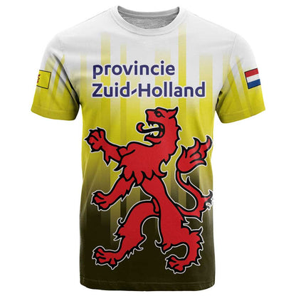 Netherlands Provincie Zuid-Holland Personalized T-Shirt Flag Style Graphic Tee
